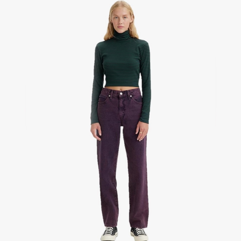 NWT Levi’s Women’s Baggy Fit Denim Jeans Purple 32 14